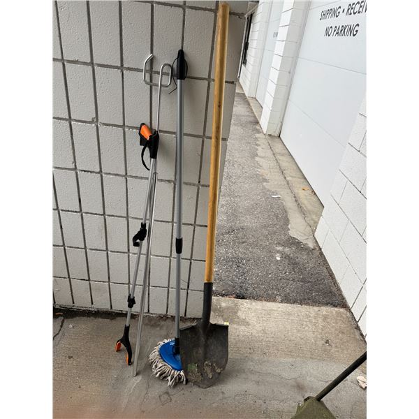 Shovel mop and pick up stick