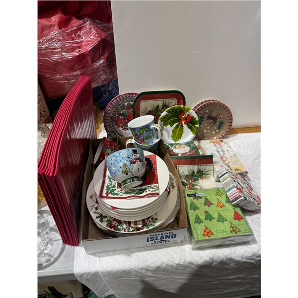 Placemats plates, napkins, etc.