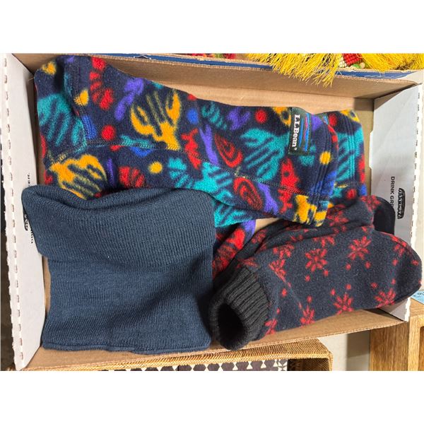 L. L. Been socks, a neck, warmer and other socks.