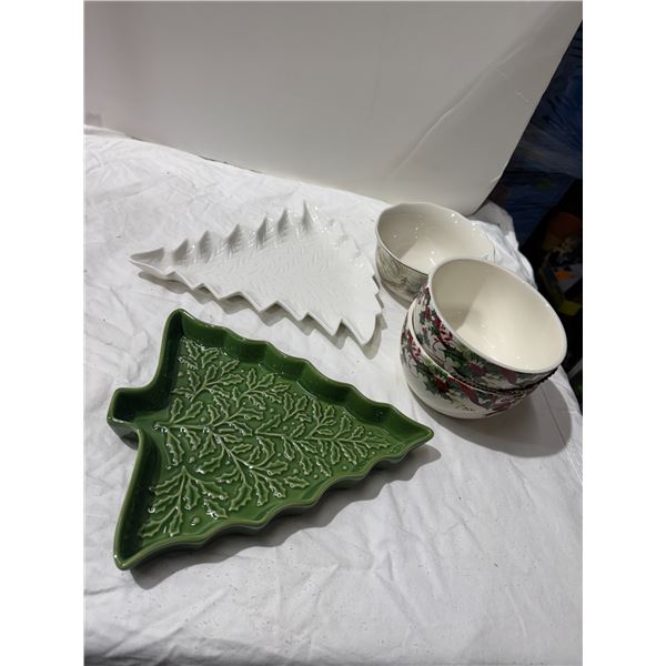 Bowls and serving plate