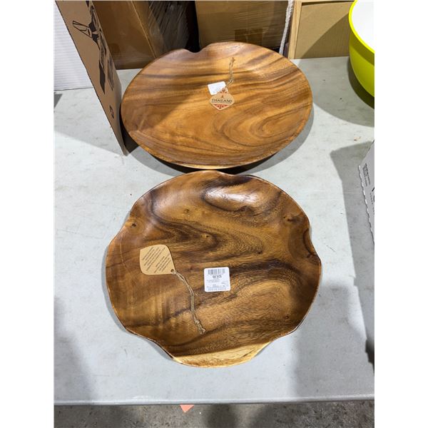 Wood serving platters