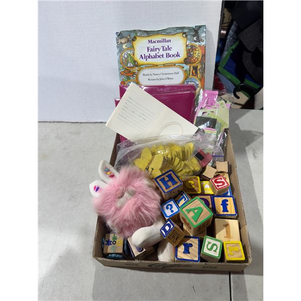 Wood blocks and other educational items