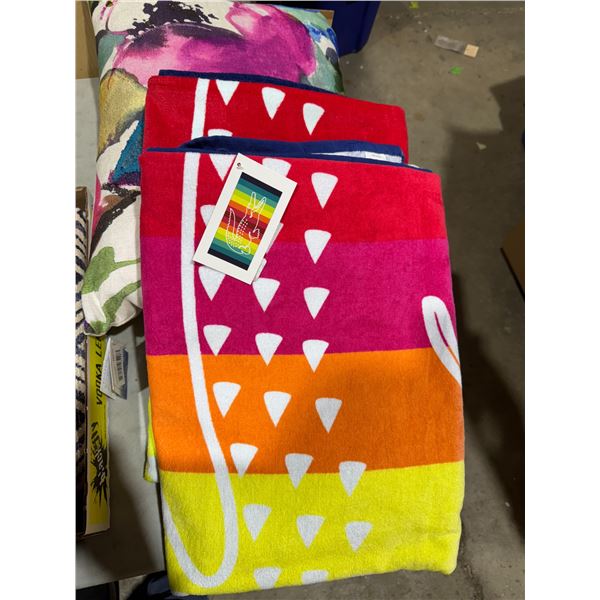 Lacoste Beach towels, and outdoor pillow