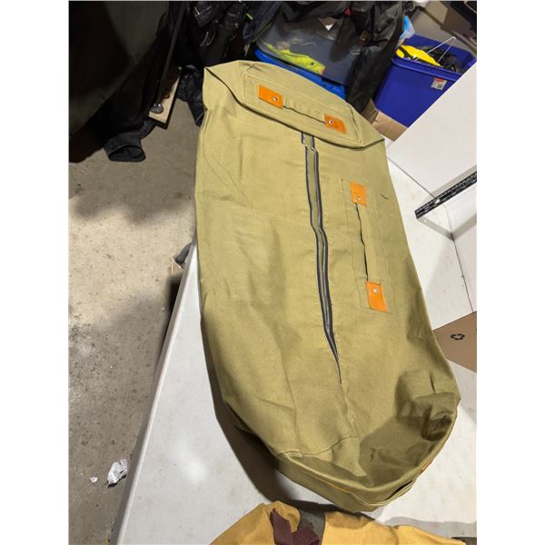 Vintage canvas duffel bag