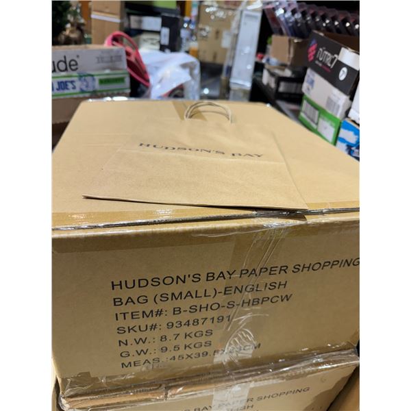 Case of Hudson Bay paper shopping bags