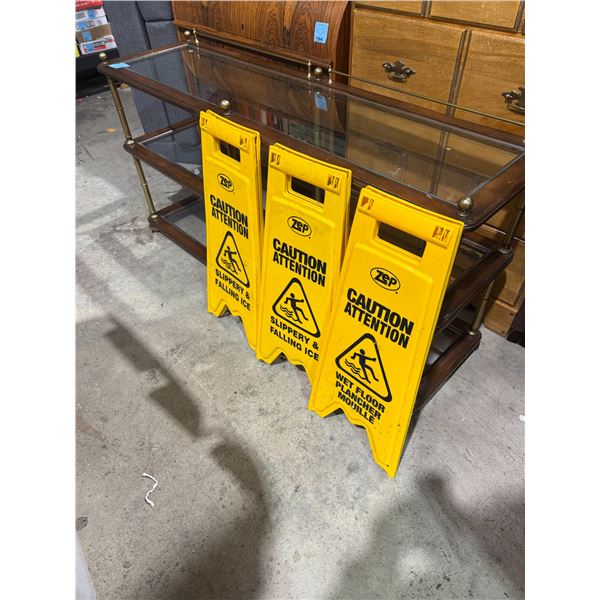 Caution signs