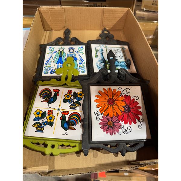 Vintage tile and cast-iron rivets