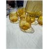 Image 3 : Vintage Amber glass Punchbowl, and 12 cups