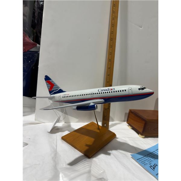 Vintage Canadian air wooden desktop plane