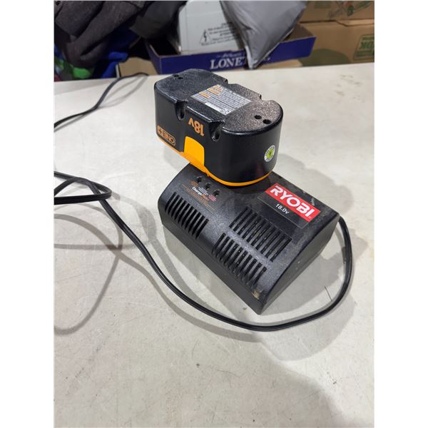 Ryobi charger with a battery