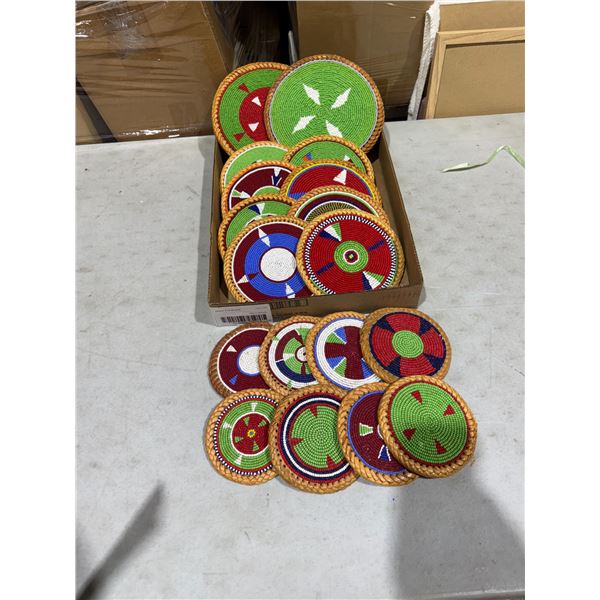 Beaded trivets and coaster