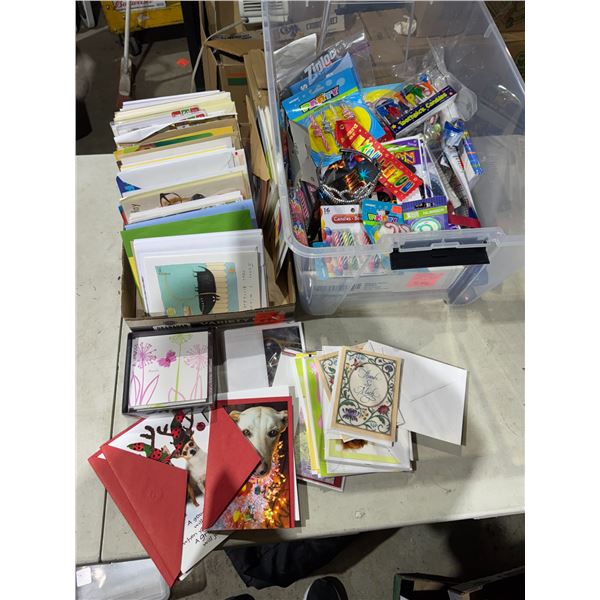 Greeting cards and party items