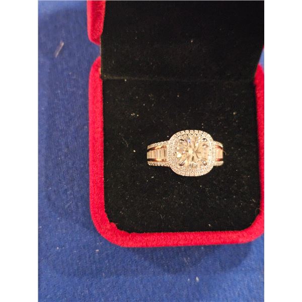 2.00ct moissanite baguette style ring- Size 7. See description