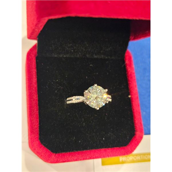 3.00ct moissanite greenish blue ring- Size 7. See description