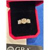 Image 2 : 4.00ct Moissanite 3 stone ring- Size 6. See description