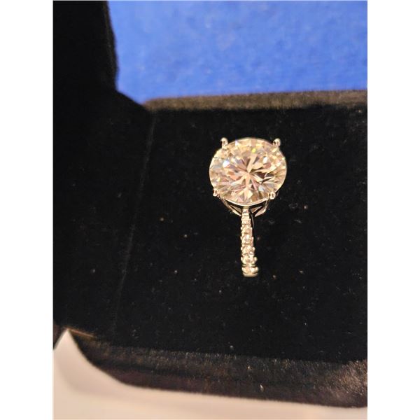 5.00ct moissanite stone ring- Size 6.75. See description