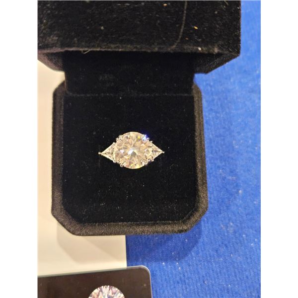 5.00cr moissanite triangular cut ring- Size 7. See description
