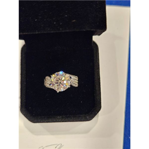 5.00ct moissanite stone ring- Size 6.25. See description