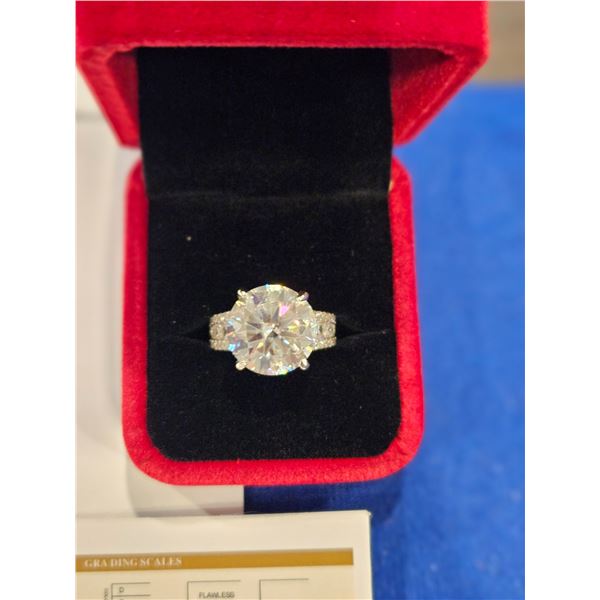 10.00ct total moissanite ring- Size 7.5. See description