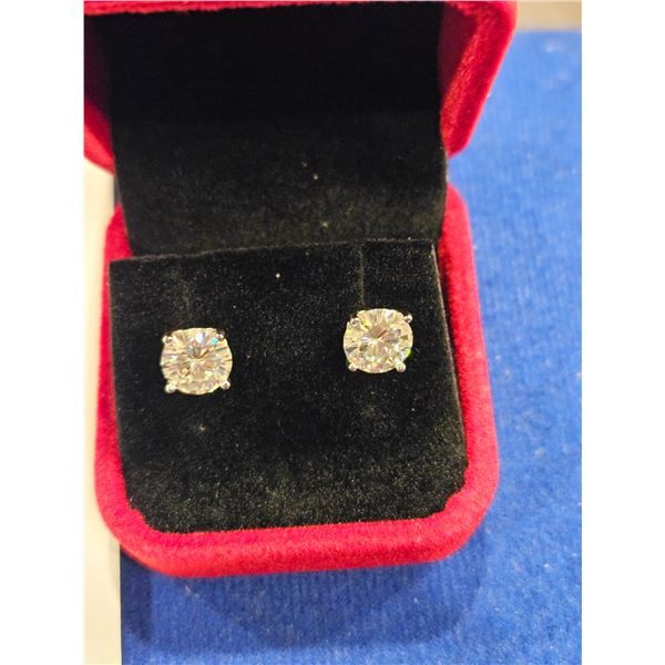 4.00 moissanite earrings- see description