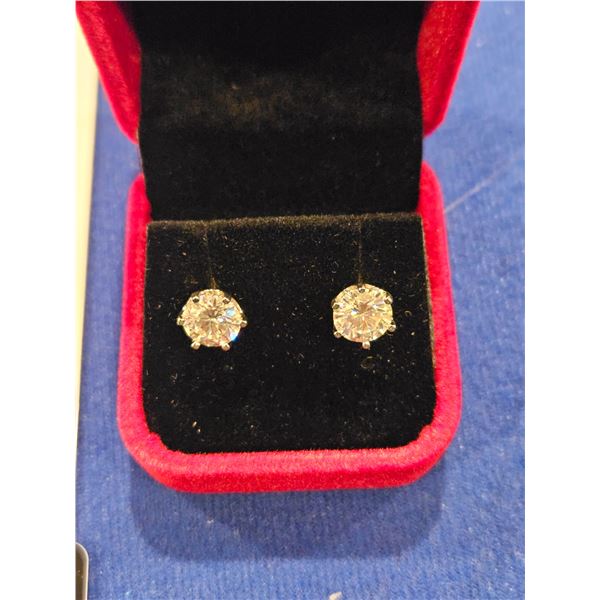 4.00 moissanite earrings- see description