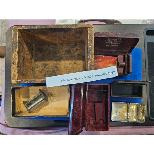 Misc vintage razor cases