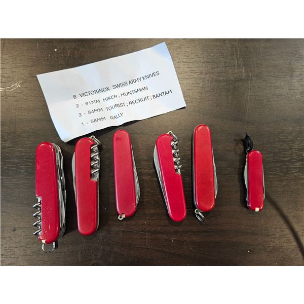 6 victorinox swiss army knives