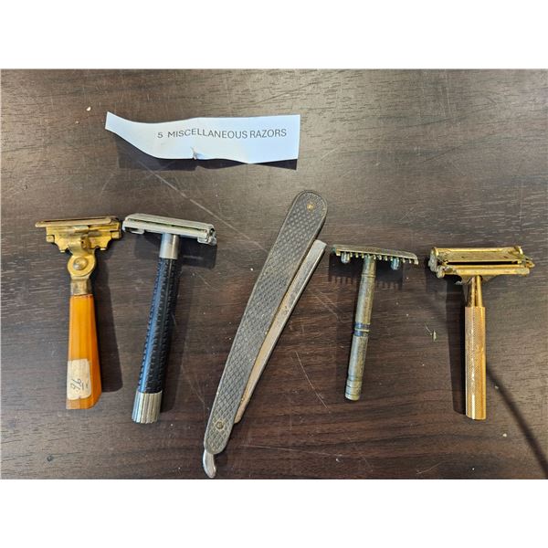 5 misc vintage razors