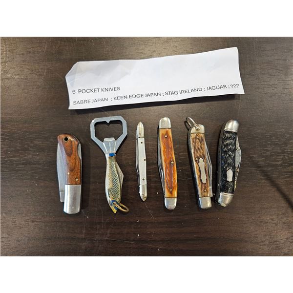 6 pocket knives