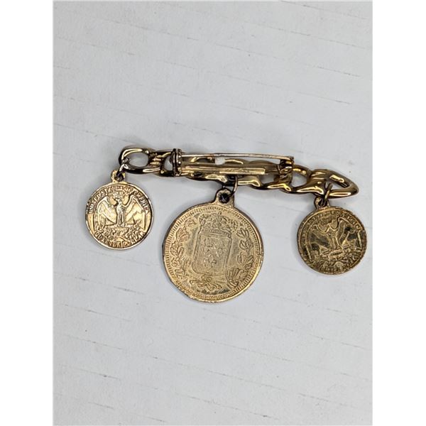 Coin lapel pin