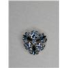 Image 1 : Blue Crystal Trilliant shape brooch *matching earrings 
