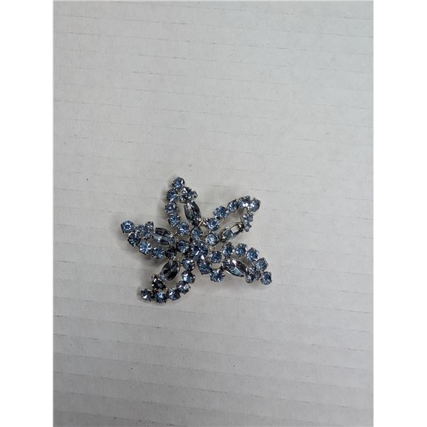 Continental Blue Crystal star brooch