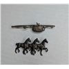 Image 1 : Two Sterling Silver Pins - Horses and Fishing