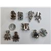 Image 2 : Vintage lot clip-on earrings - (Weiss) 9 pcs total