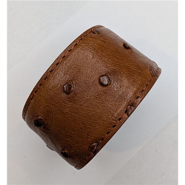 Ostrich leather bracelet