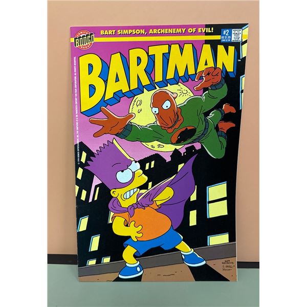 1994 Bongo Comics Bartman #2 Bart Simpson, Archenemy of Evil! Comic