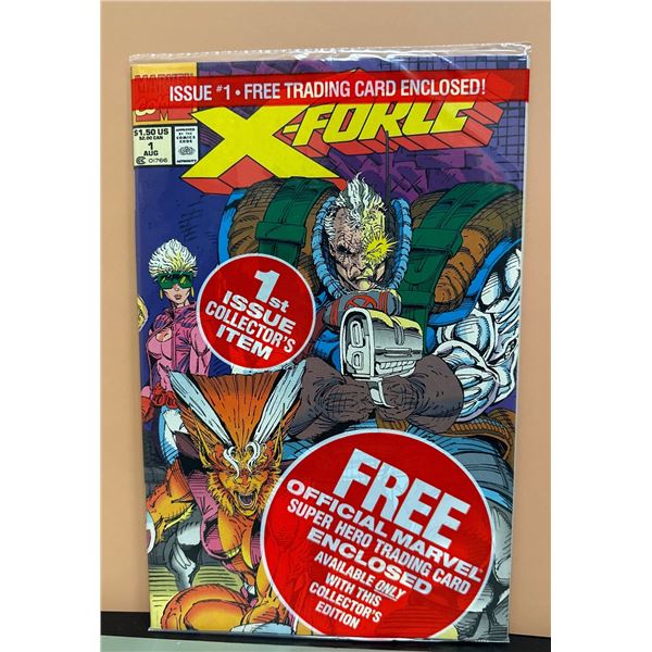 X-Force #1 (Marvel, 1991) Polybagged w/ Deadpool Trading Card