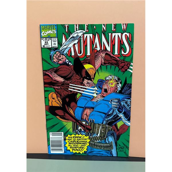 The New Mutants #93 (Marvel, 1990) Cable vs Wolverine - Liefeld Art
