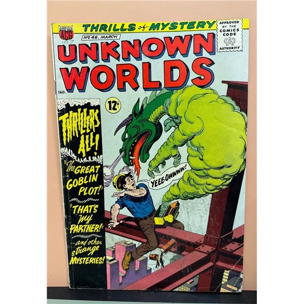 Unknown Worlds #46 (ACG, 1966) Silver Age Horror Comic - Dragon Cover