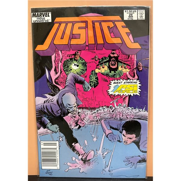 Justice #29 (Marvel, 1987) New Universe - Guest Starring Air Force