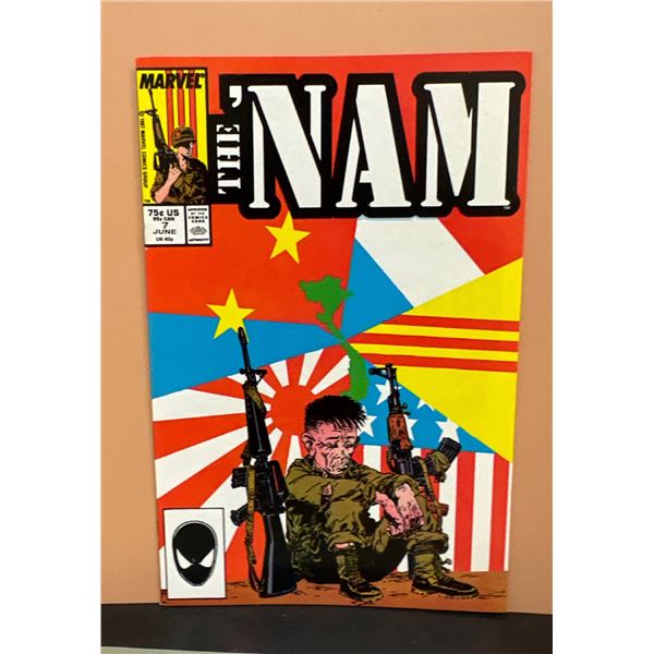 The 'Nam #7 Comic (Marvel, 1987) Vietnam War, Mike Golden Art, Lazer Tag Ad