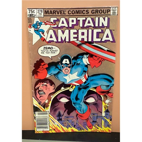 Captain America #278 (Feb 1983, Marvel) - Zemo Appearance, Mike Zeck Art