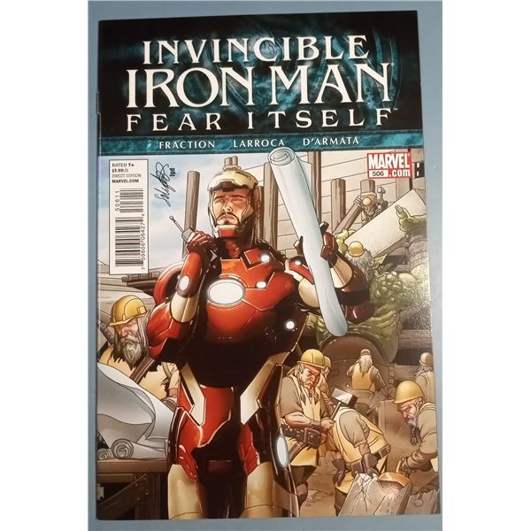 Invincible Iron Man #506 Signed Matt Fraction Fear Itself Marvel 2011