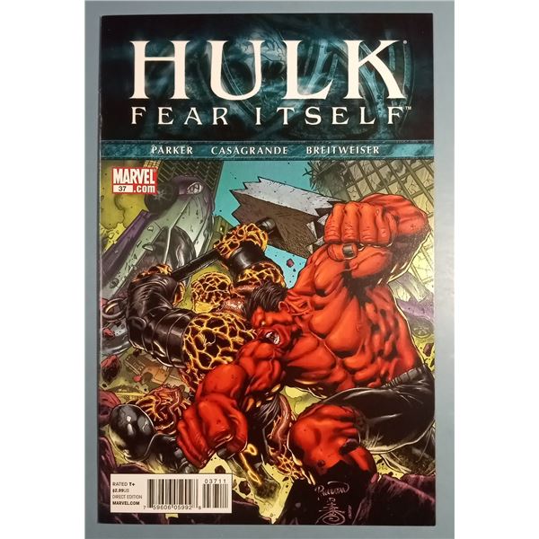 Hulk #37 (2011 Marvel Comics) Fear Itself Tie-In, Red Hulk vs The Thing