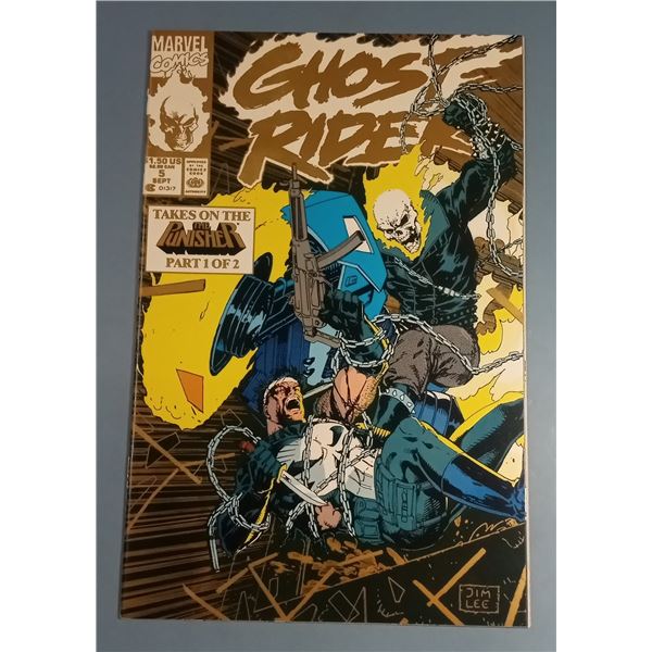 Ghost Rider Vol. 2 #5 (1990) Marvel Comics - Takes on The Punisher Part 1