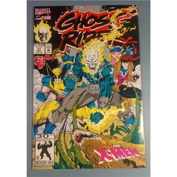 Ghost Rider Vol. 2 #27 (Marvel, 1992) Comic - X-Men Crossover, Jim Lee