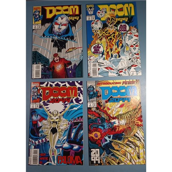 Doom 2099 Comic Book Lot of 4 - Issues #5,7,8,9 (Marvel 1993)