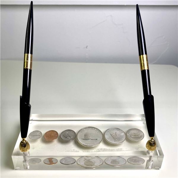 1967 Canada Centennial Coin Pen Set