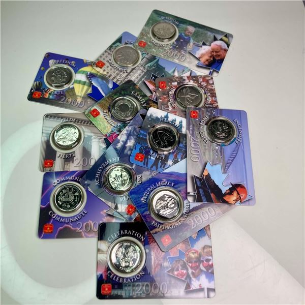 2000 Canada Millennium 25 Cent Set