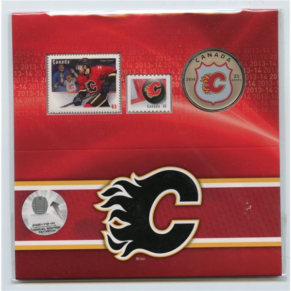 2014 Canada 25 Cent Coin & Stamp Set